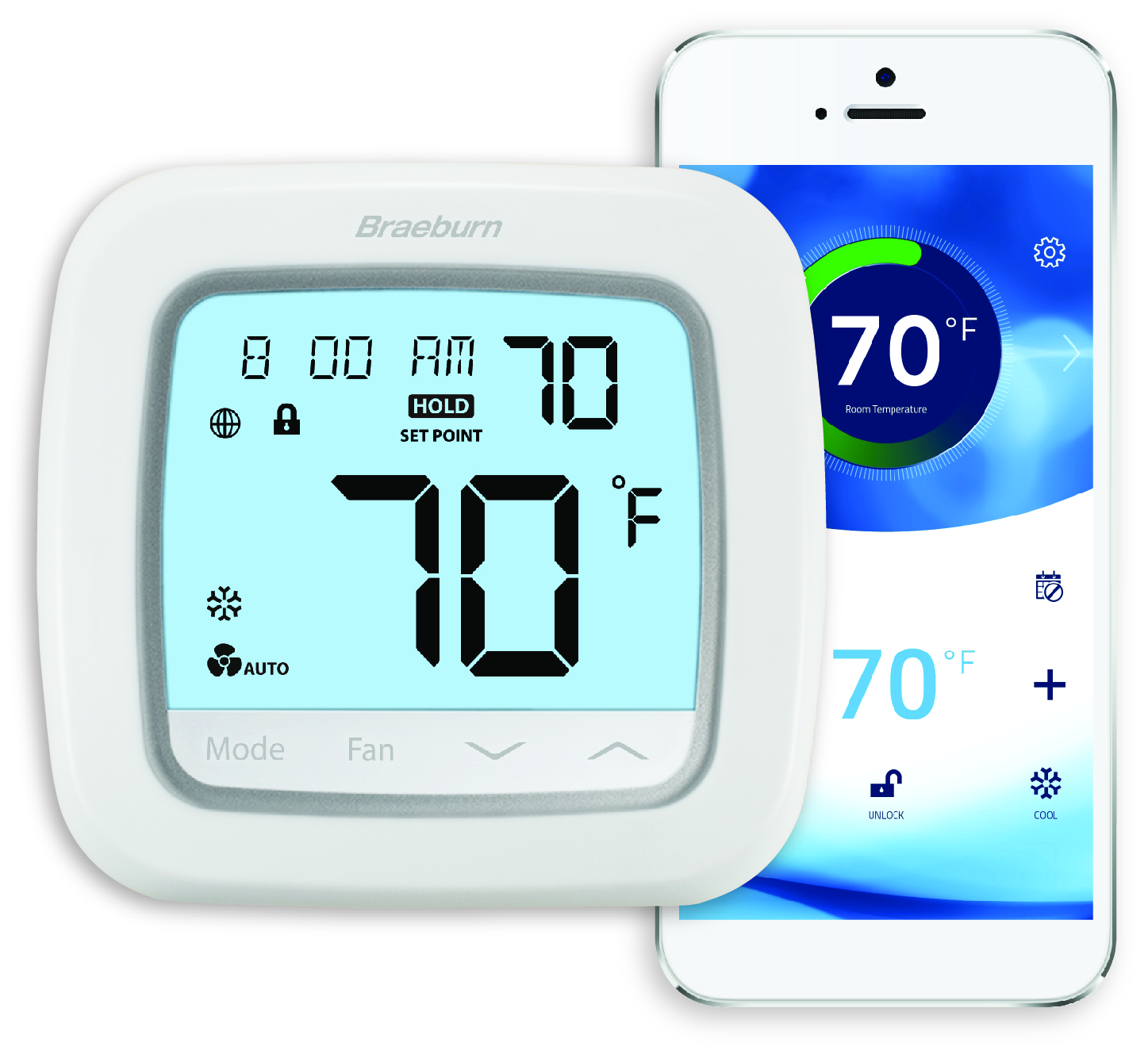 Braeburn 3H/2C Prog Wi-Fi thermostat - Mobile Home